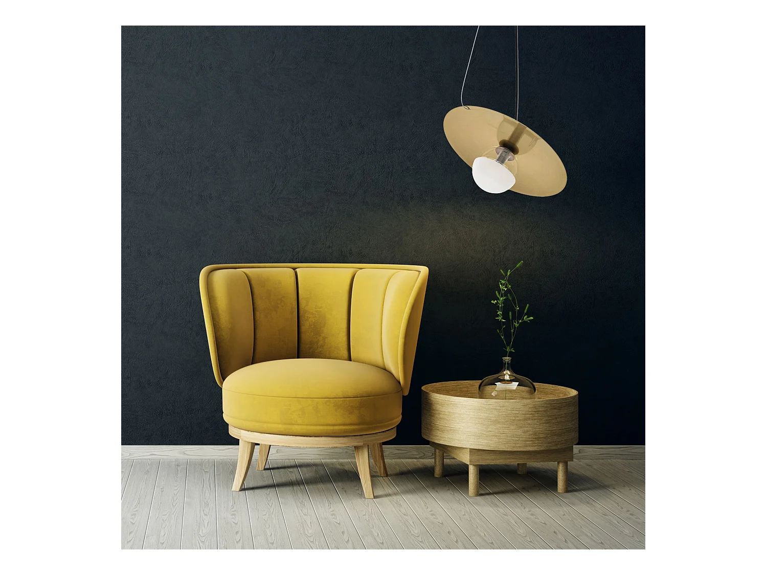 Lampe Suspendue Toolight App1417-Cp Black Gold