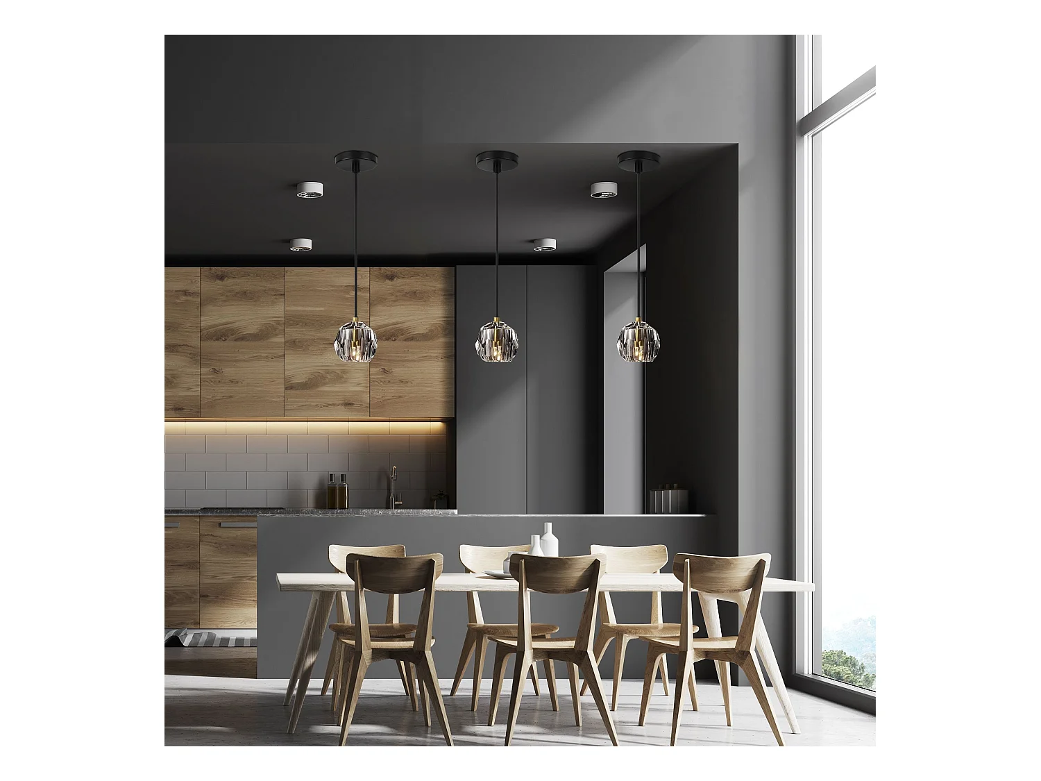 Lampe Suspendue Toolight App586-1Cp Black