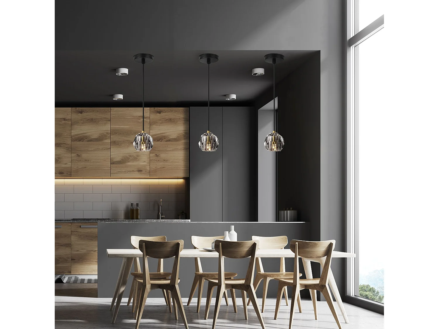 Lámpara Toolight App586-1Cp Black