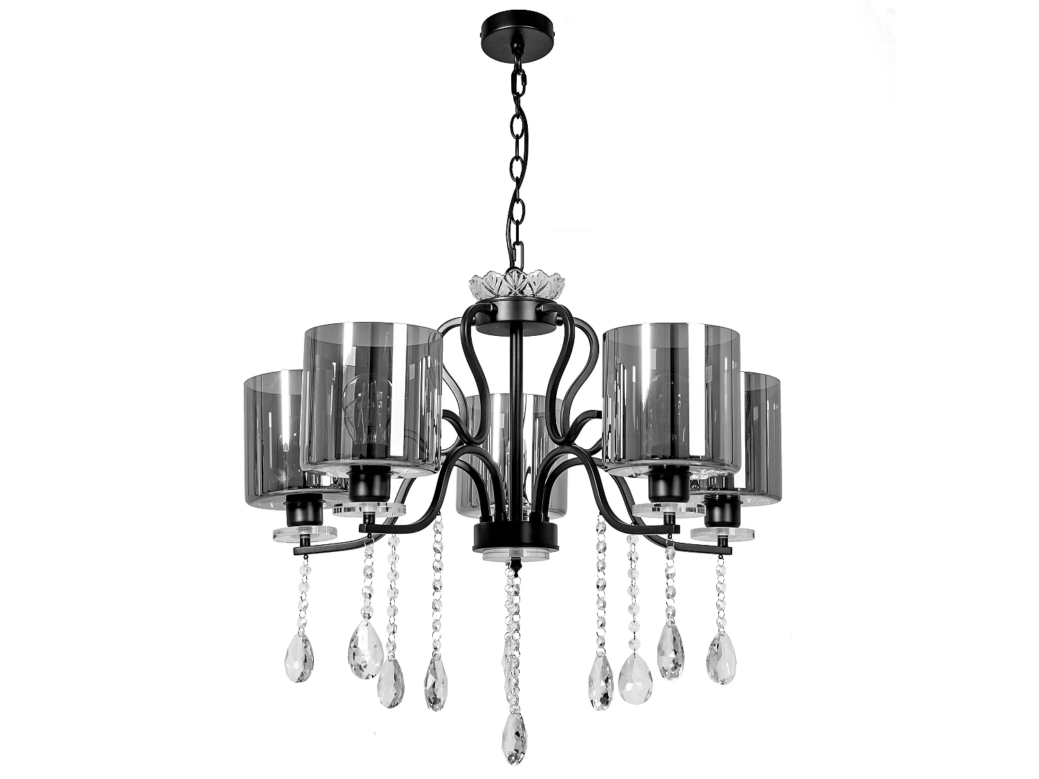 Toolight APP958-5CP hængelampe sort 67X67X54CM