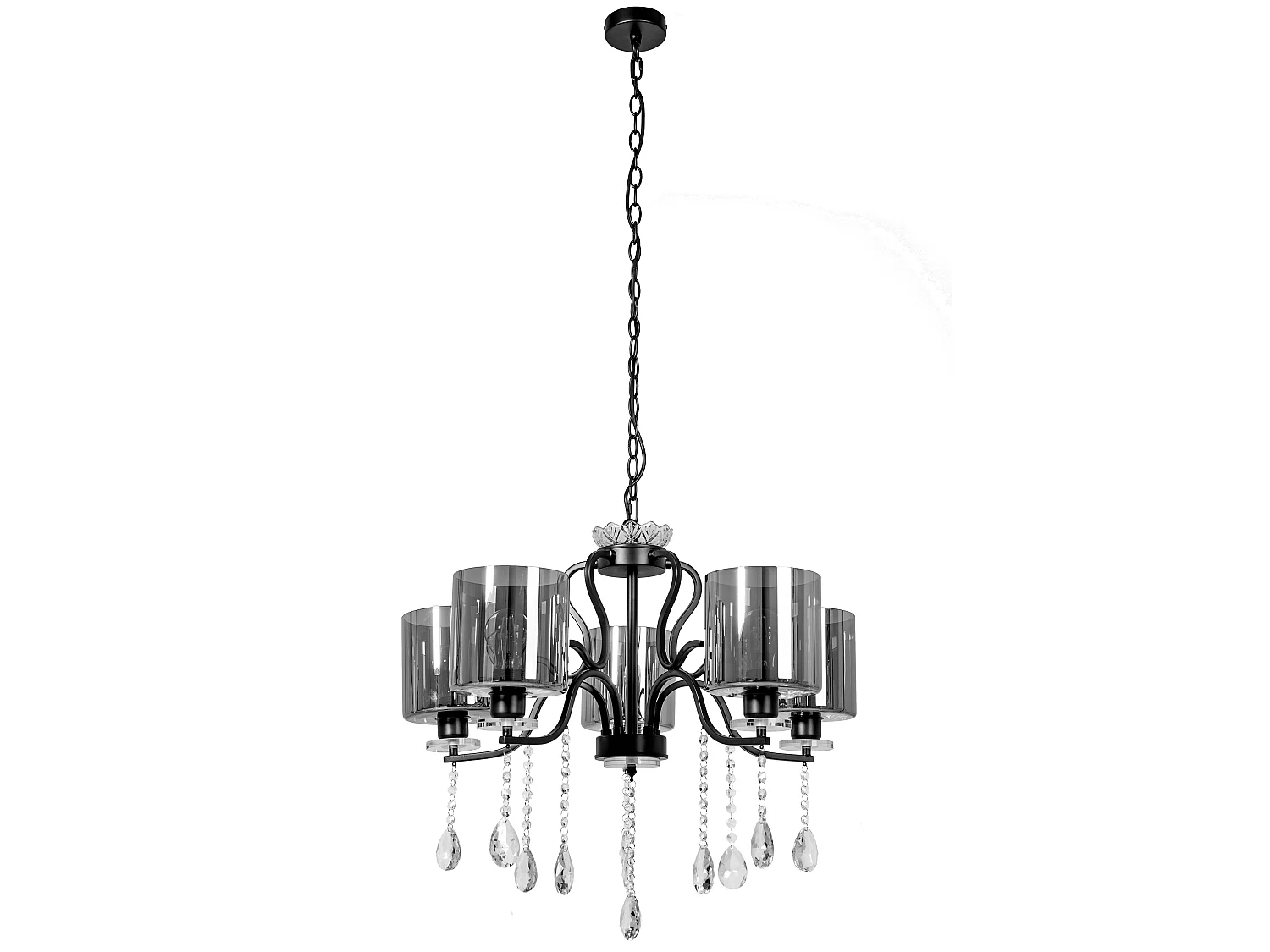Toolight APP958-5CP hængelampe sort 67X67X54CM