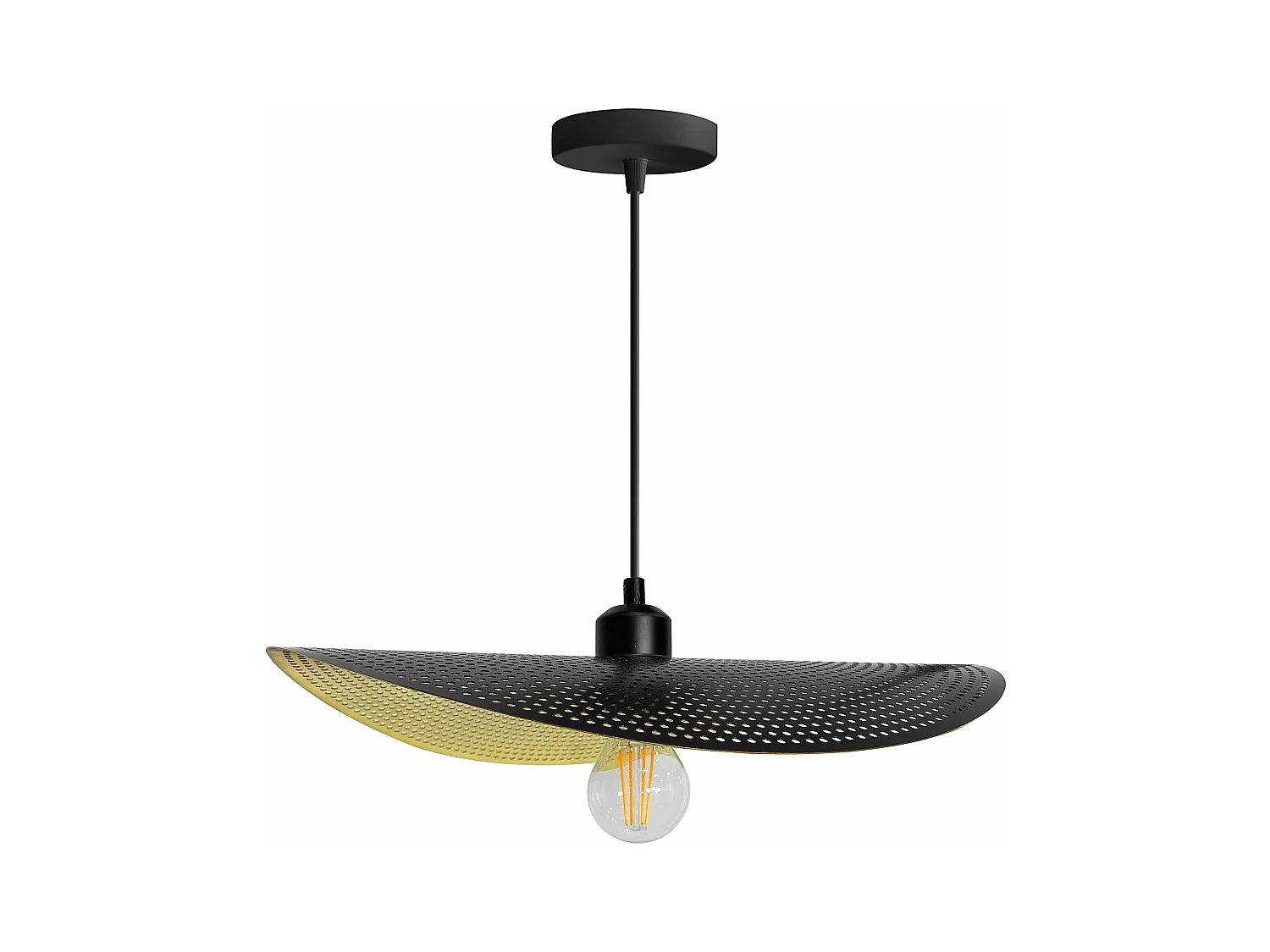 Lampe Suspendue Toolight App1469-1Cp Black Gold