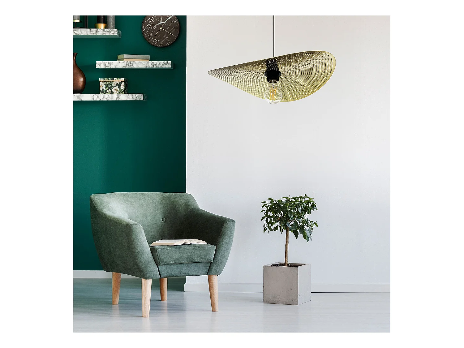 Lampe Suspendue Toolight App1469-1Cp Black Gold