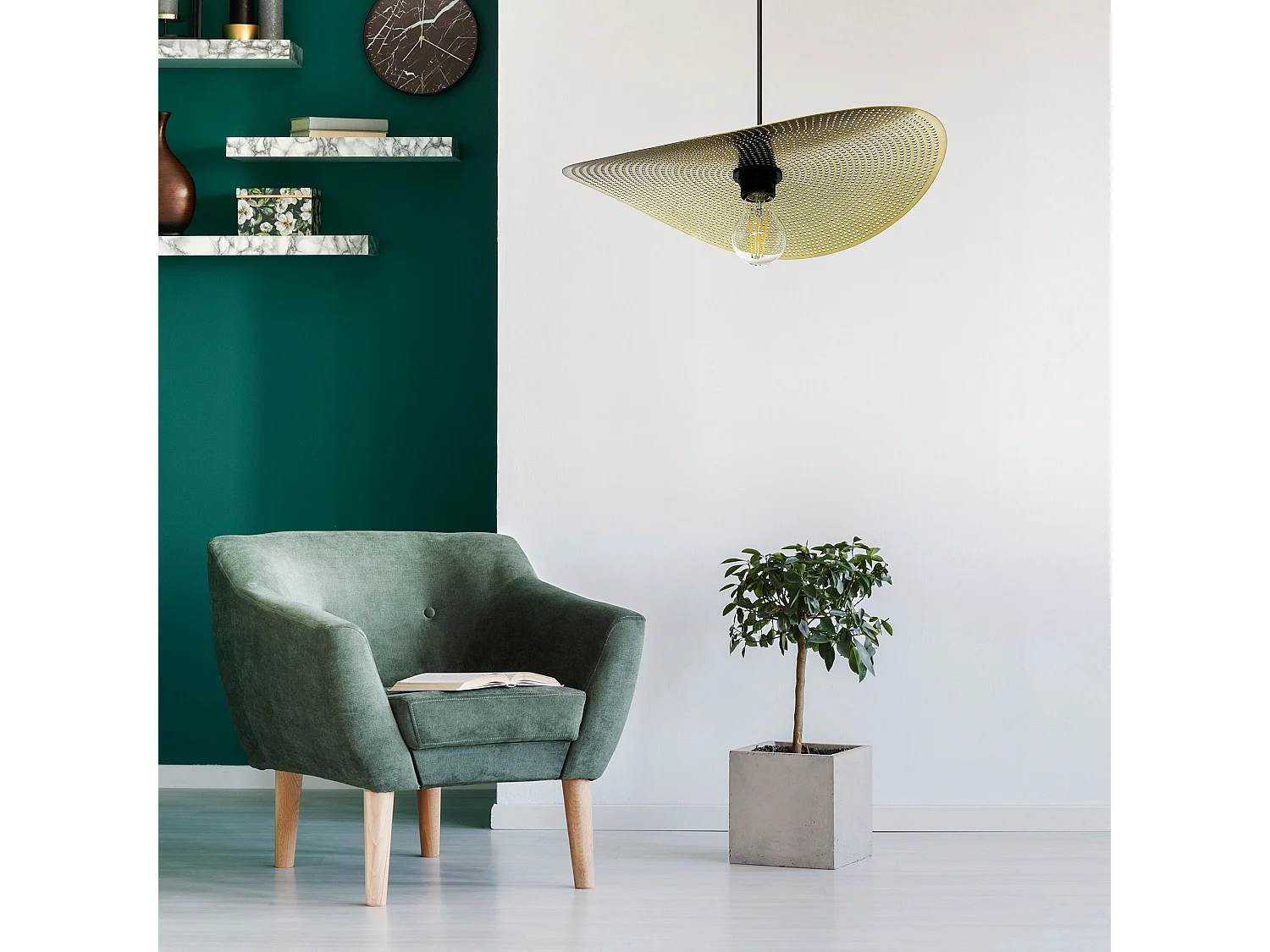 Lampe Suspendue Toolight App1469-1Cp Black Gold