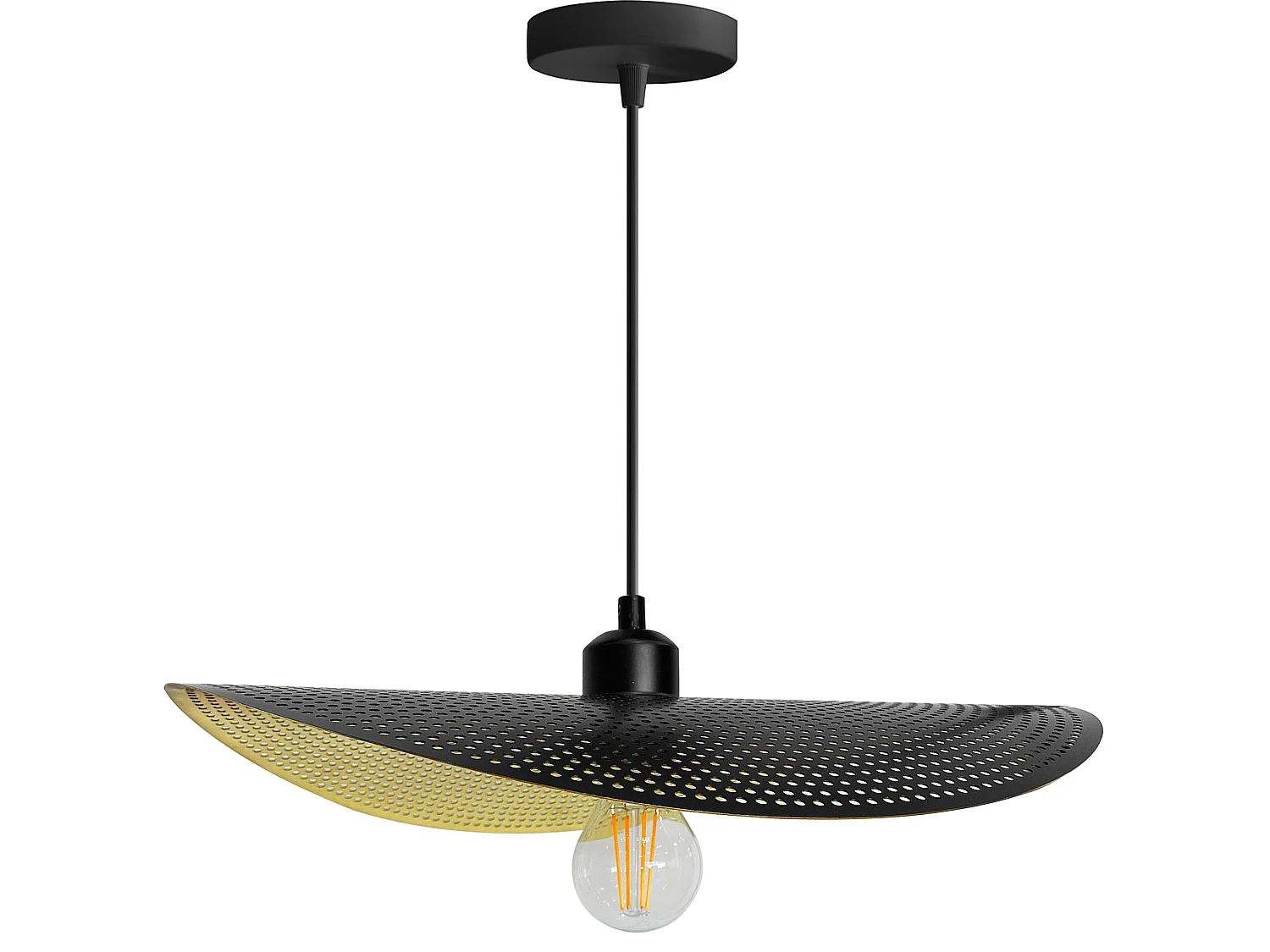 Lampe Suspendue Toolight App1469-1Cp Black Gold