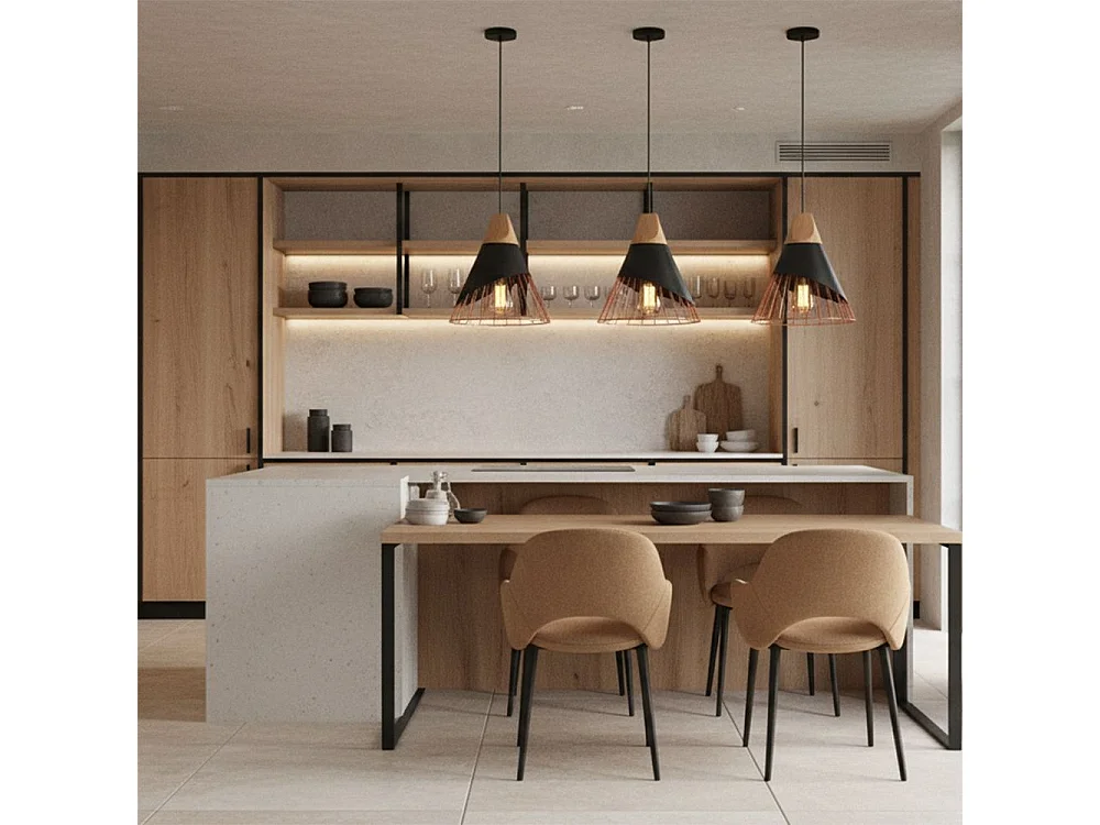 Hanglamp Toolight App225-1Cp Black Rose Gold