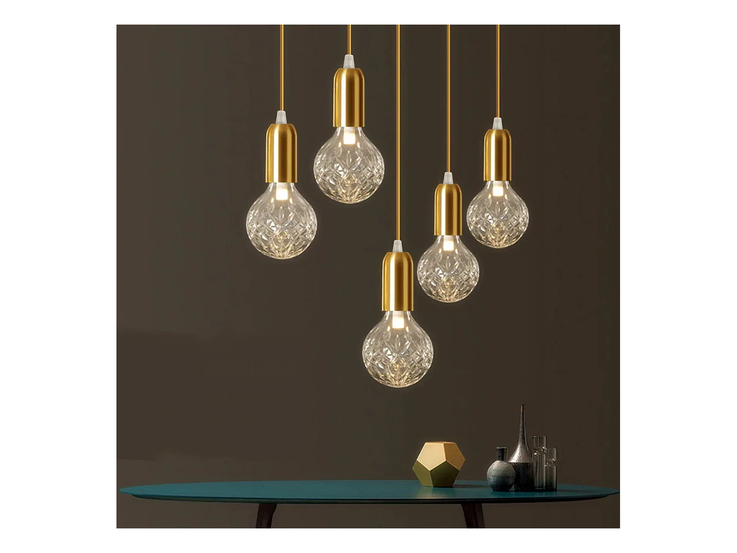 Lampe Suspendue Toolight App649-1Cp Gold