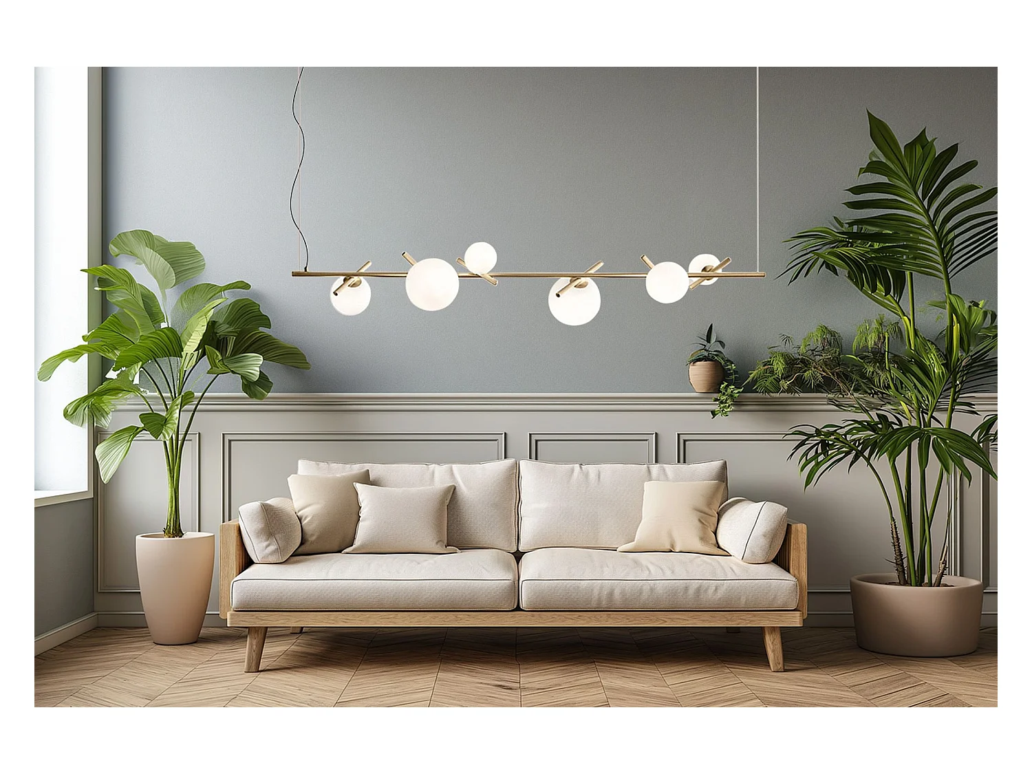 Lampe Suspendue Toolight App1664-6Cp Gold