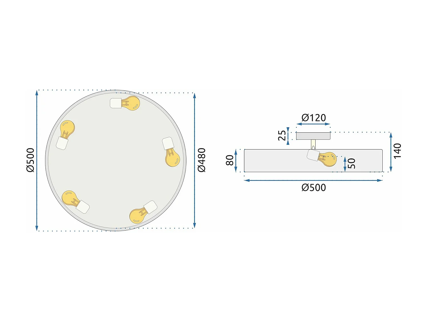 Lampada Toolight App860-C Black