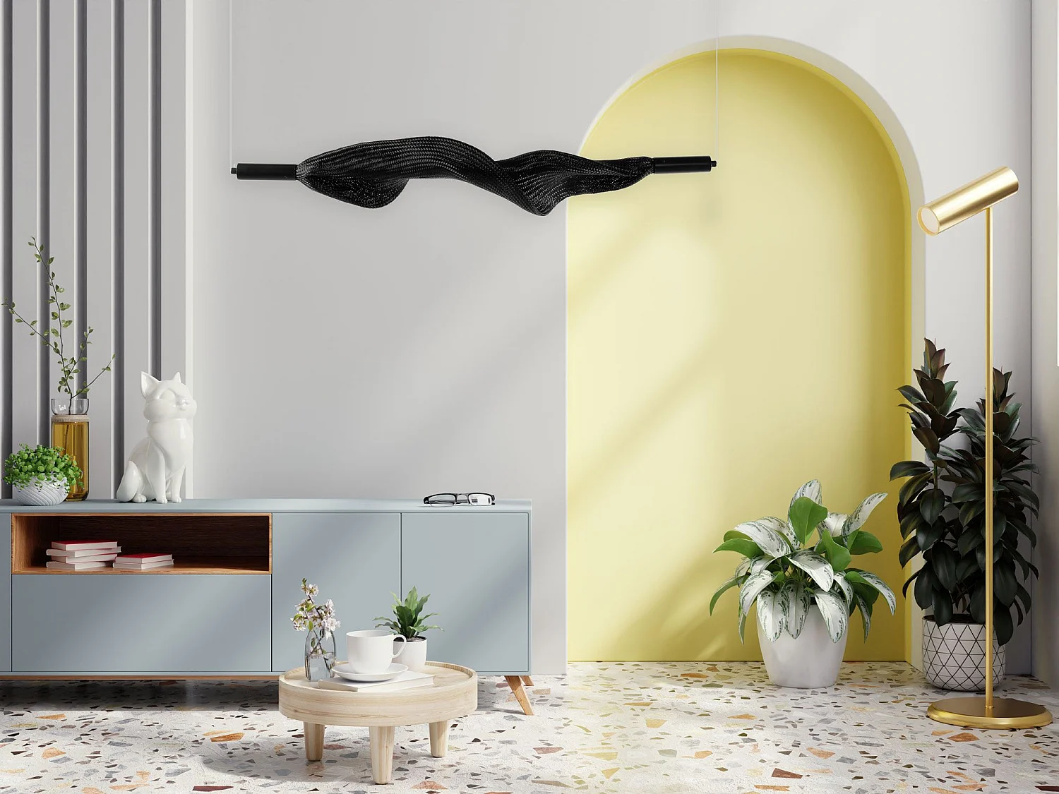 Candeeiro Suspenso Toolight App1446-Cp Black