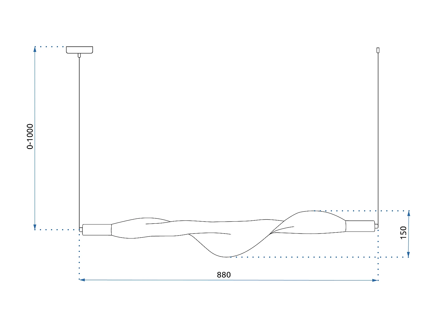 Lampe Suspendue Toolight App1446-Cp Black