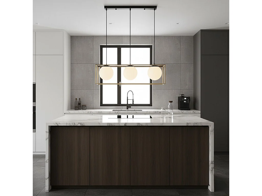 Toolight APP1164-3CP hængelampe guld hvid 29X29X15,5CM