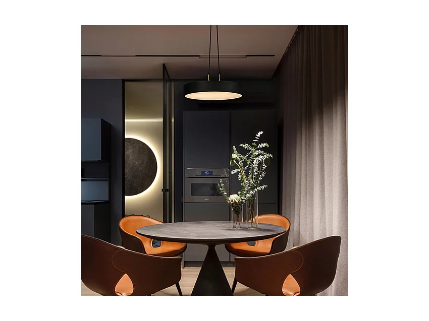 Lampe Suspendue Toolight Led App947-1Cp Round 30Cm Black