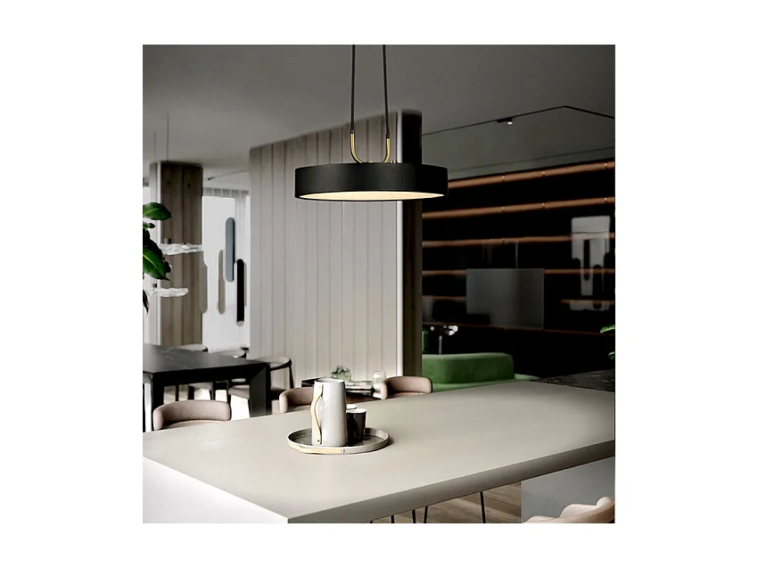 Lampe Suspendue Toolight Led App947-1Cp Round 30Cm Black