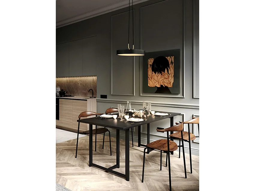 Lampe Suspendue Toolight Led App947-1Cp Round 30Cm Black