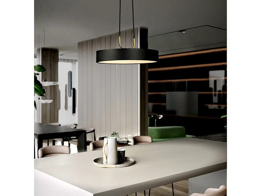 Lampe Suspendue Toolight Led App947-1Cp Round 30Cm Black