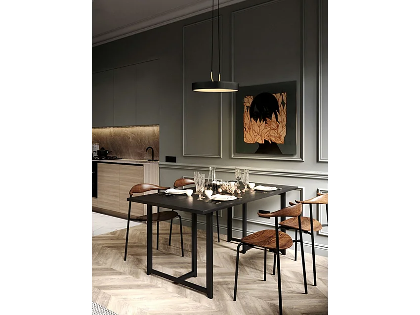 Lampe Suspendue Toolight Led App947-1Cp Round 30Cm Black