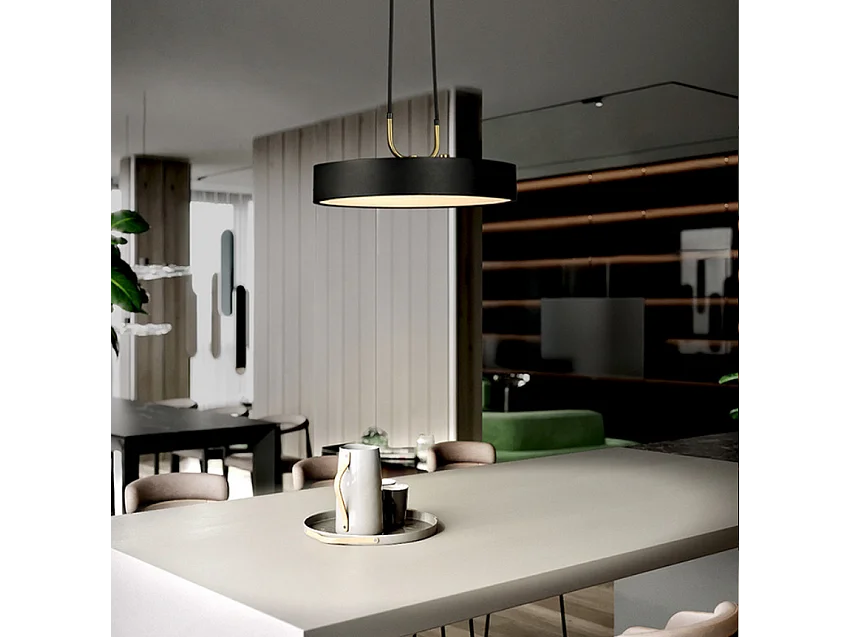 Lampe Suspendue Toolight Led App947-1Cp Round 30Cm Black