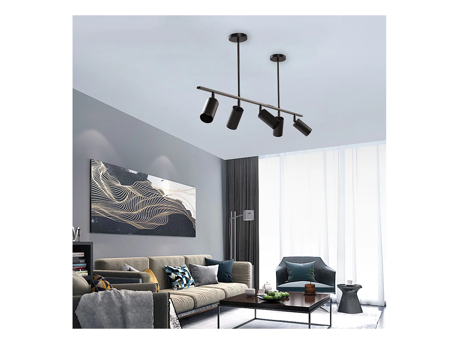 Lampe Suspendue Toolight App611-5C Loft Black