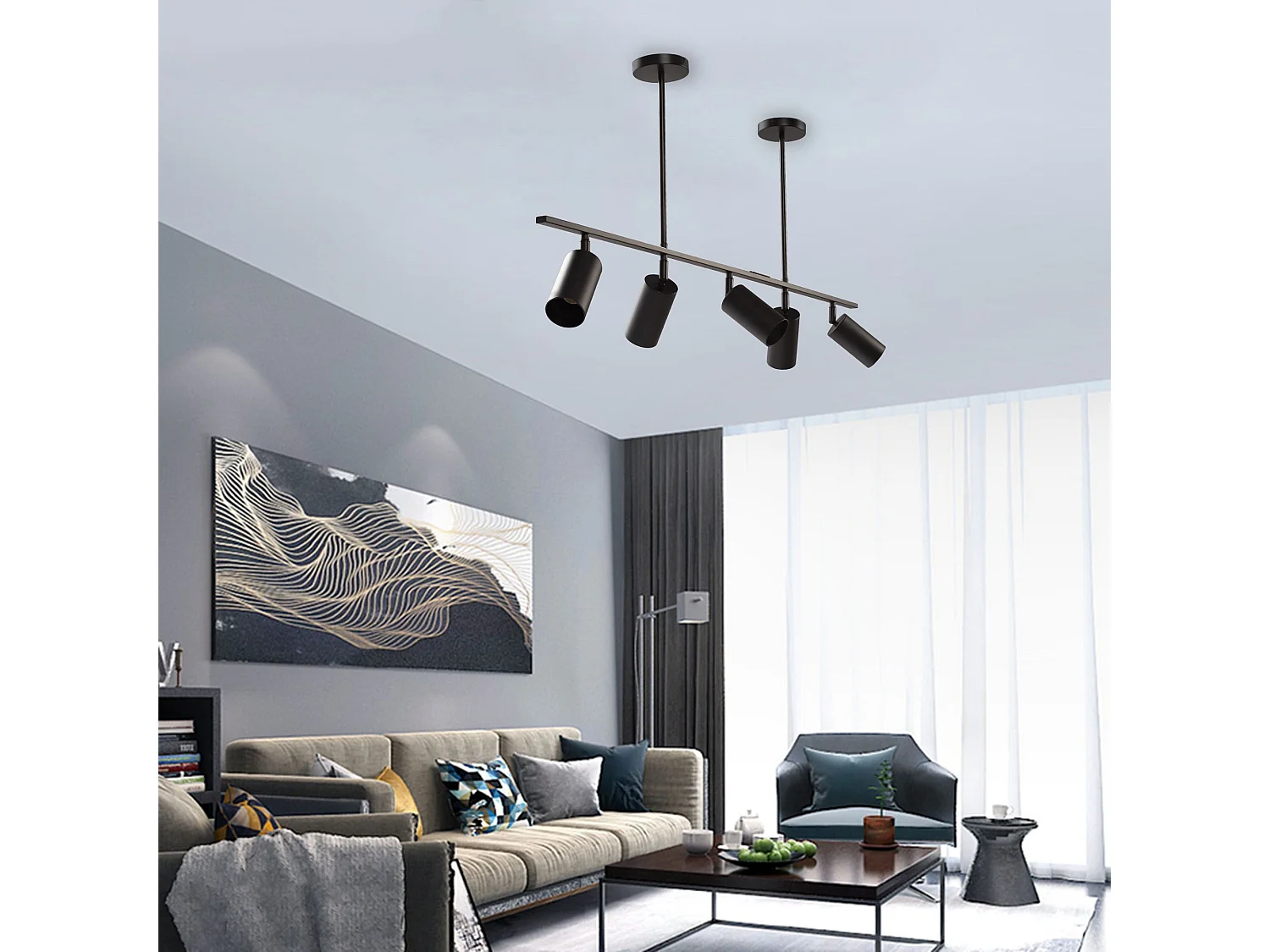 Lámpara Toolight App611-5C Loft Black