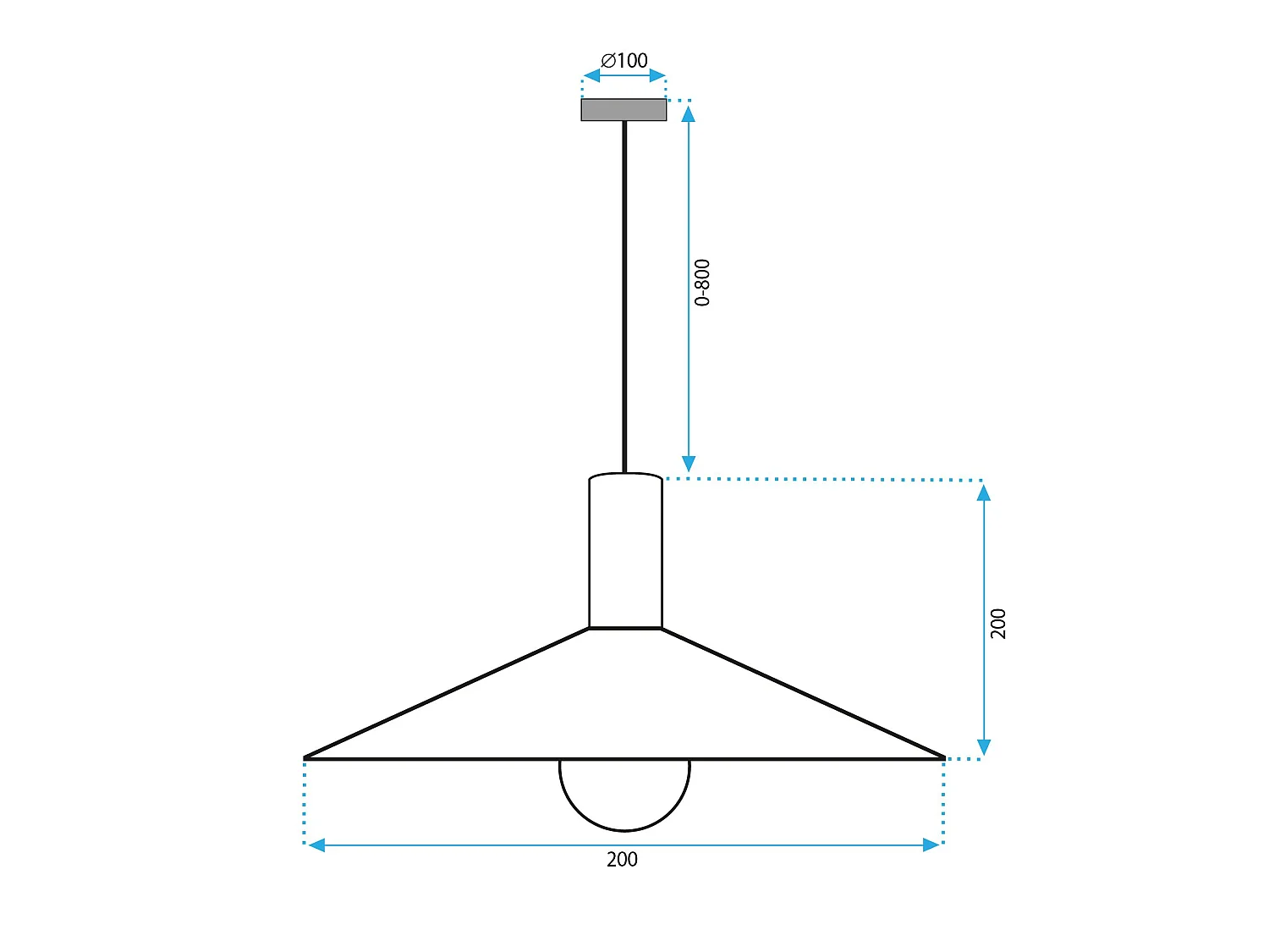 Lampe Suspendue Toolight App1084-1Cp Black