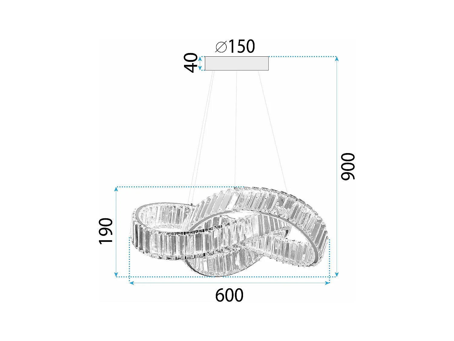 Lampe Suspendue Toolight Led App1538-Cp Gold