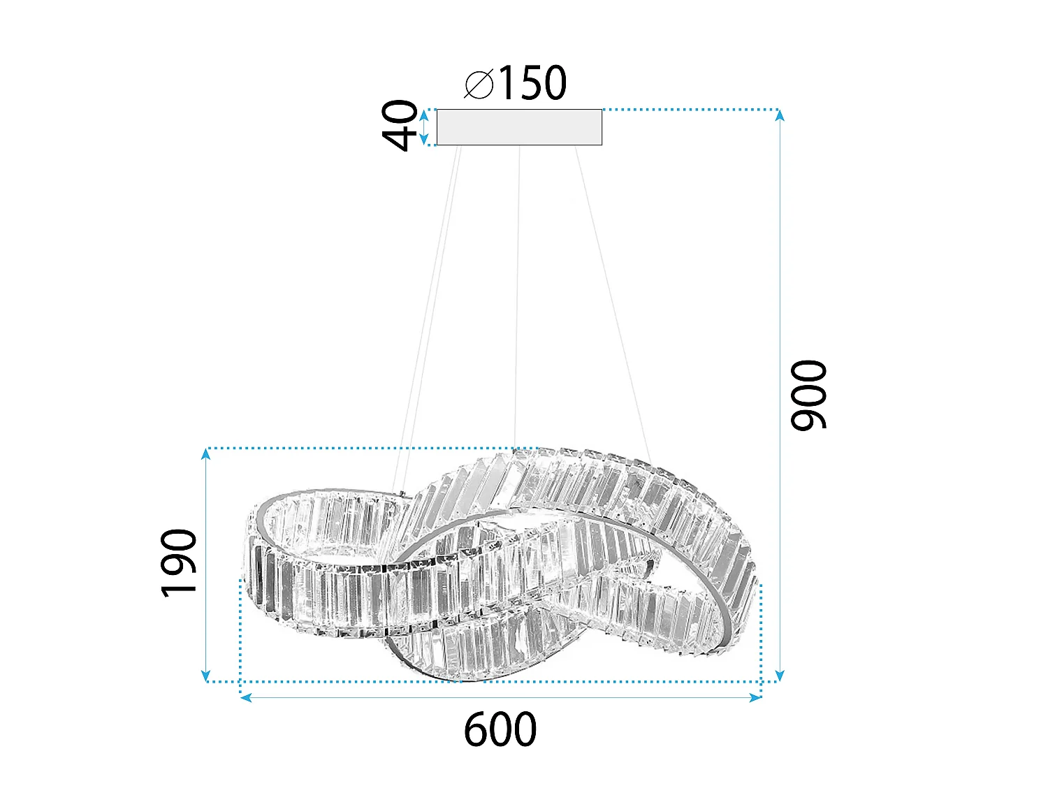 Toolight pendant ceiling lamp LED APP1538-CP Gold