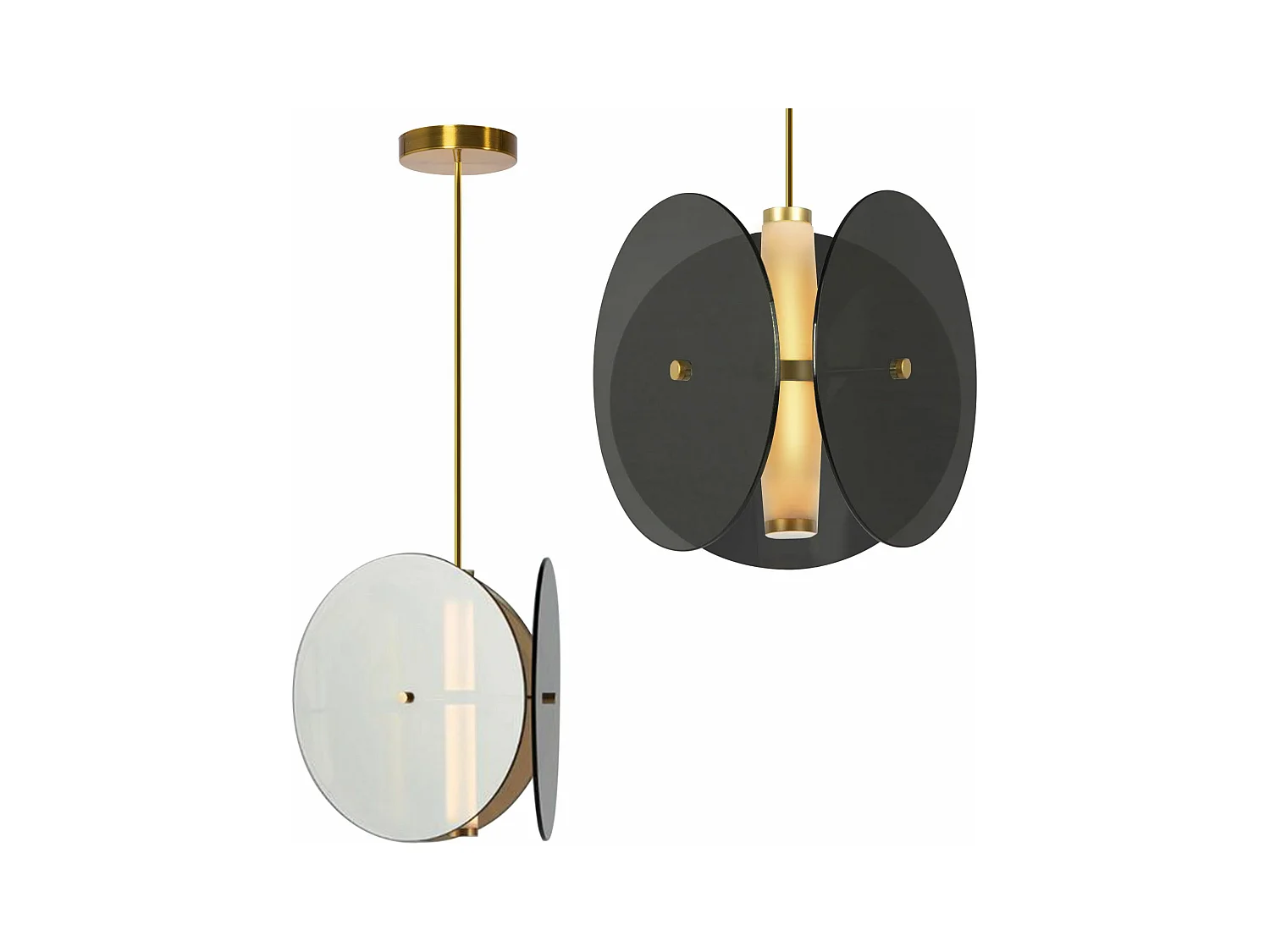 Lampe Suspendue Toolight App1675-Cp Round Black