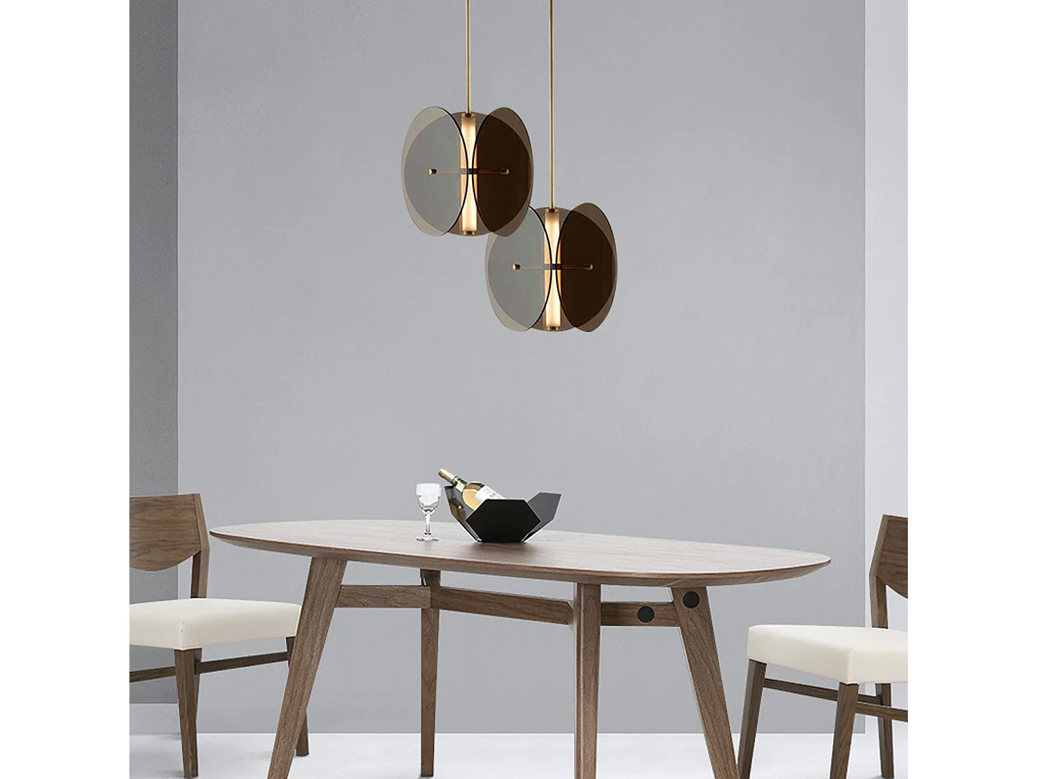 Lampe Suspendue Toolight App1675-Cp Round Black