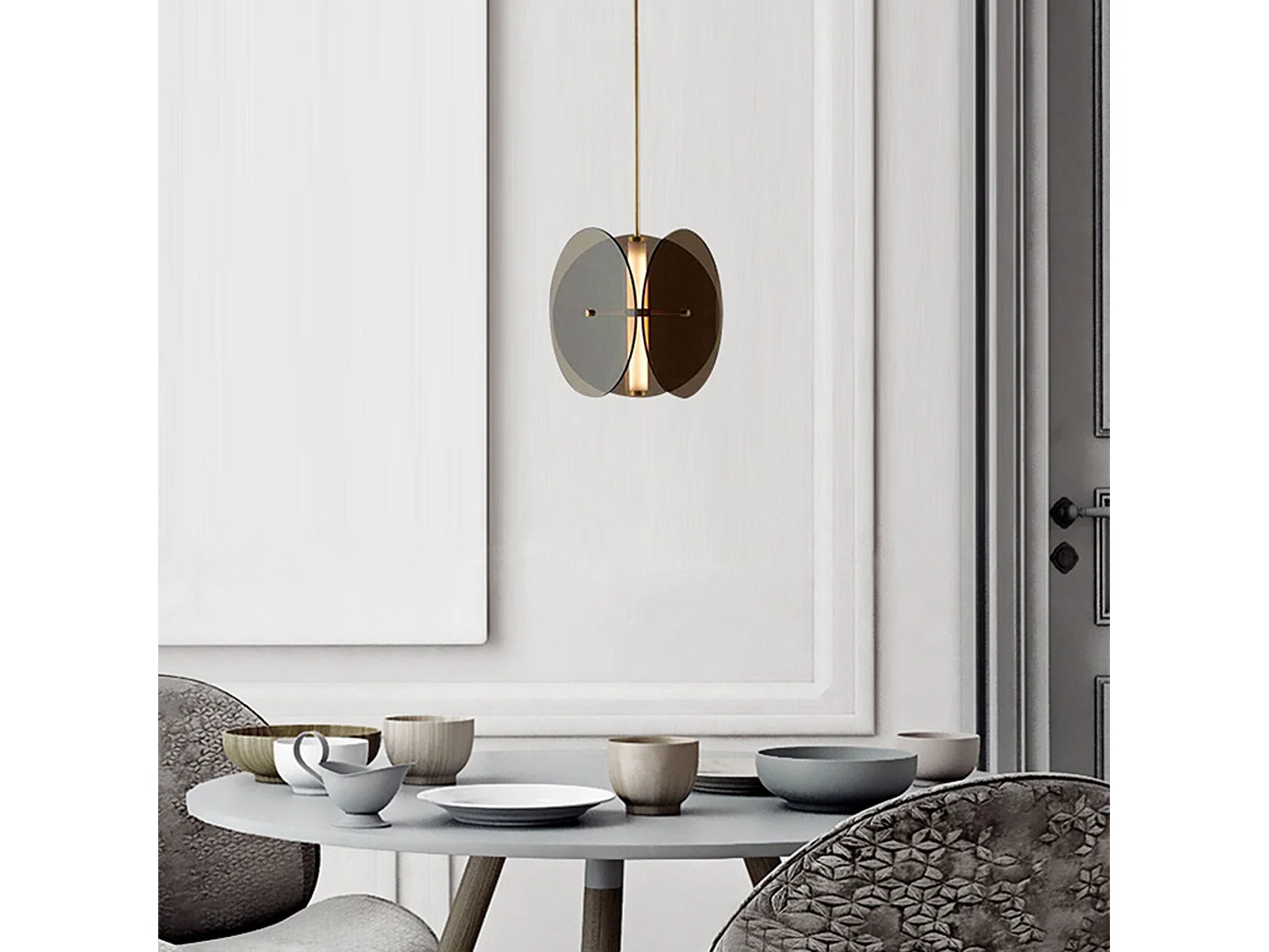 Lampe Suspendue Toolight App1675-Cp Round Black