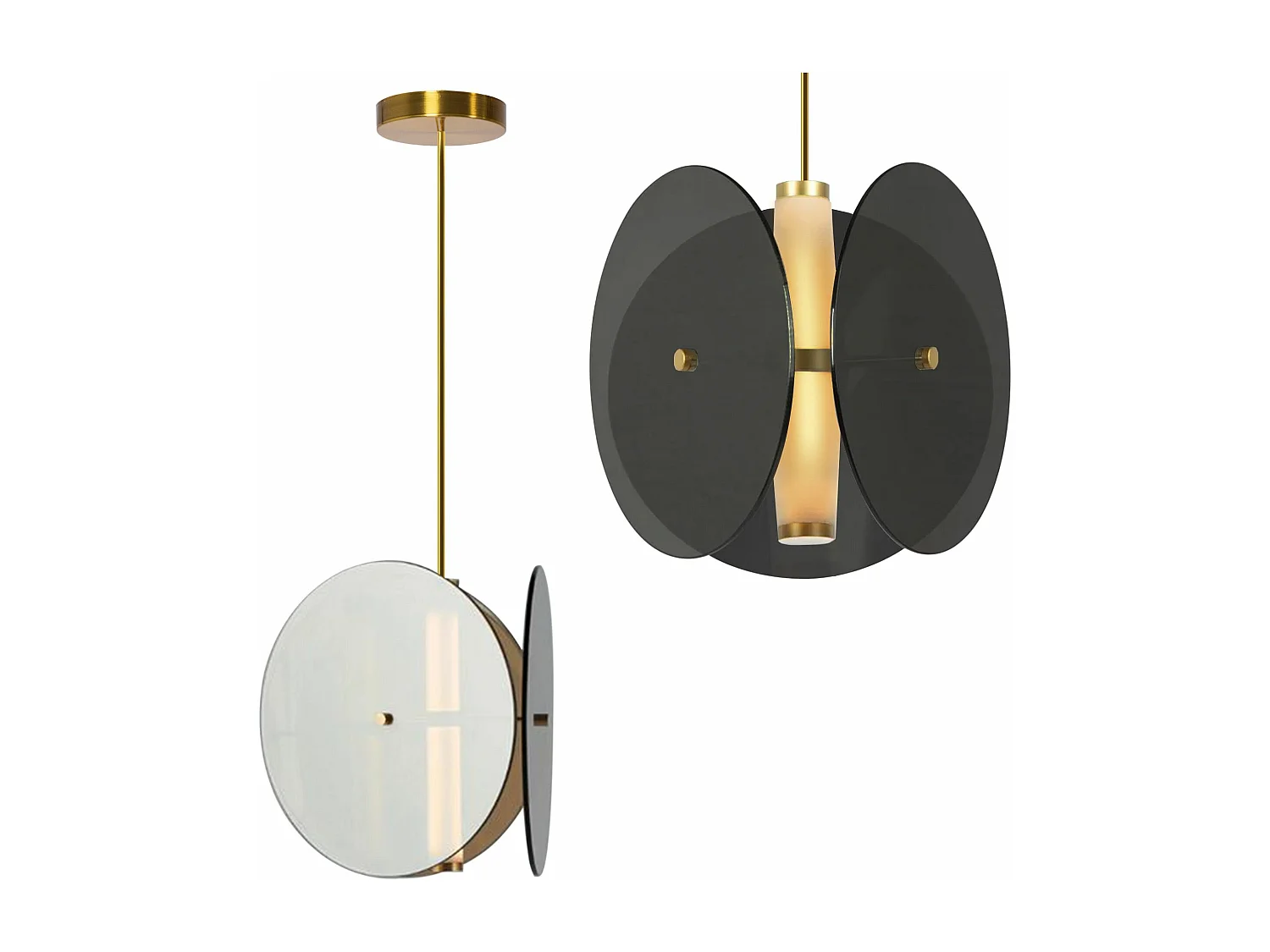 Lampe Suspendue Toolight App1675-Cp Round Black