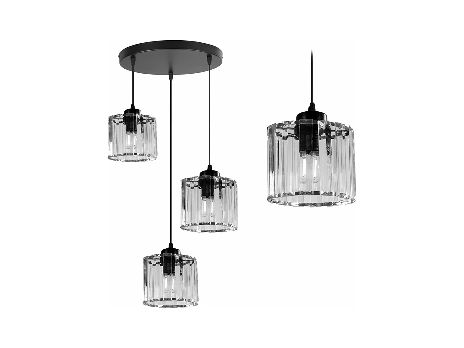 Lampe Suspendue Toolight App513-3Cpr Black