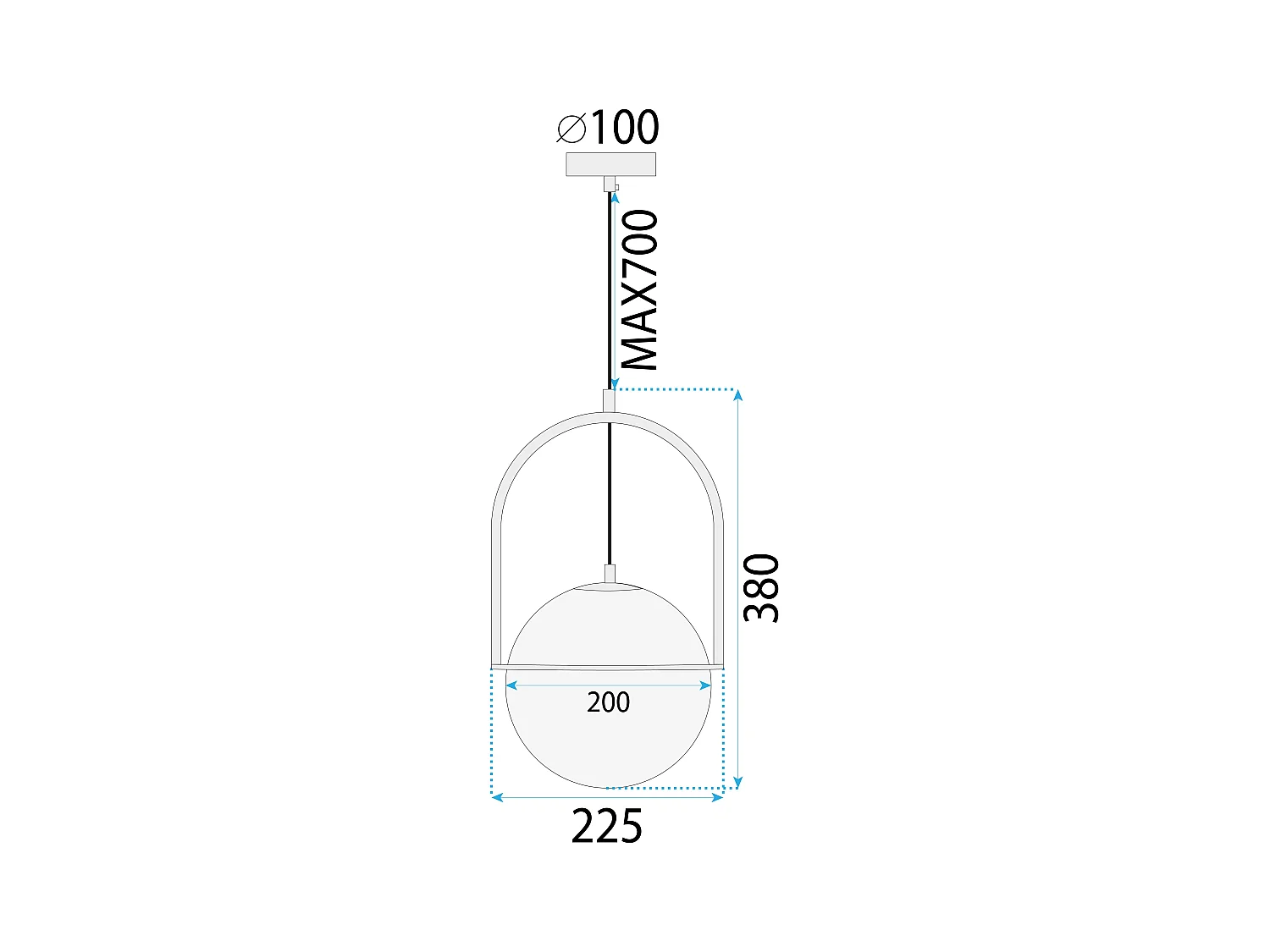 Hanglamp Toolight App1674-1Cpt Gold