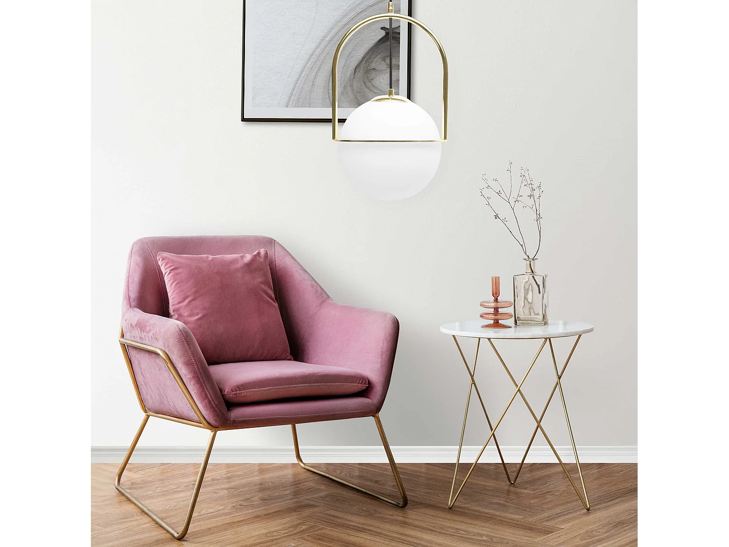 Lampe Suspendue Toolight App1674-1Cpt Gold