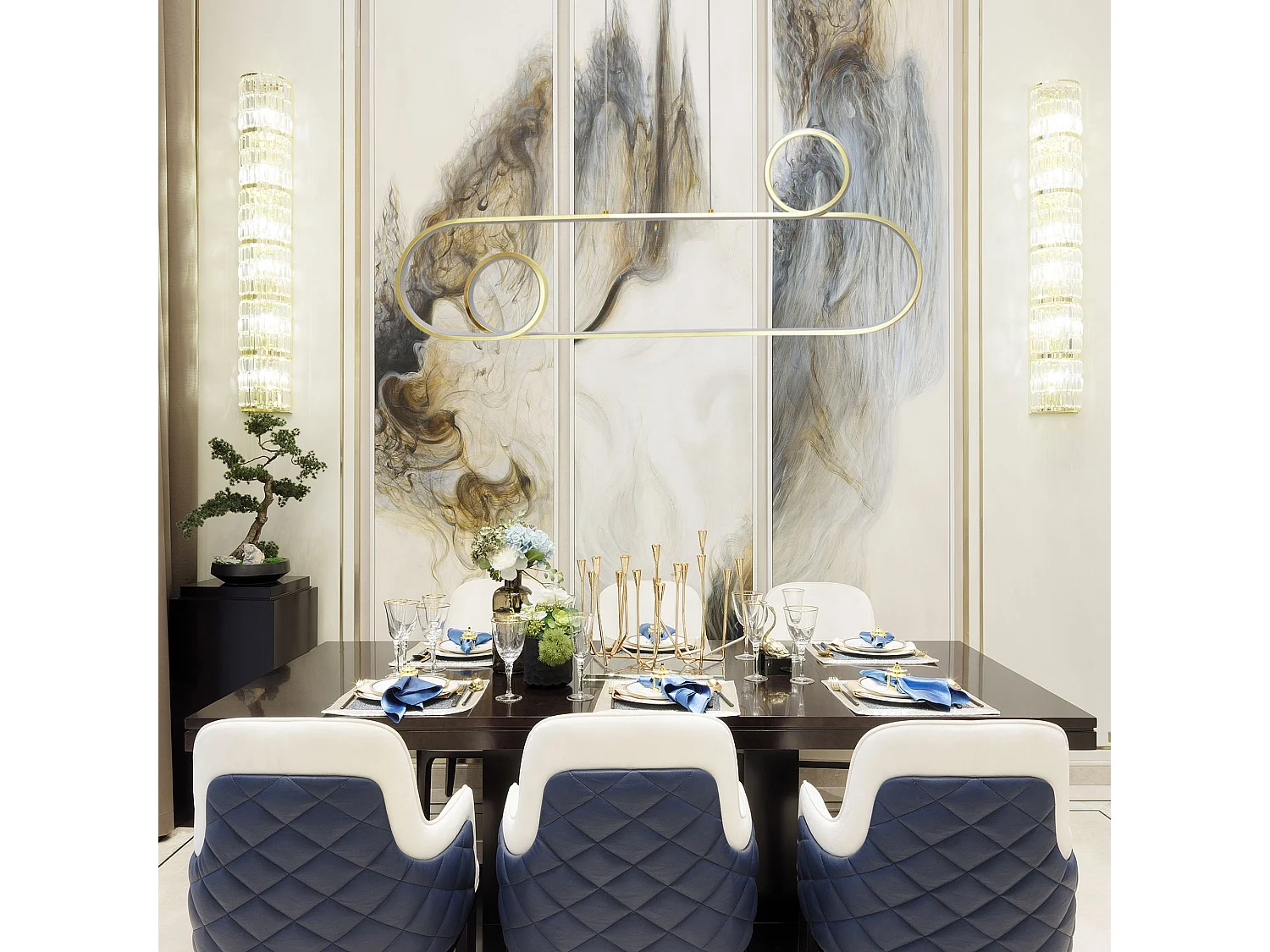 Lampe Suspendue Toolight Led App809-Cp Gold