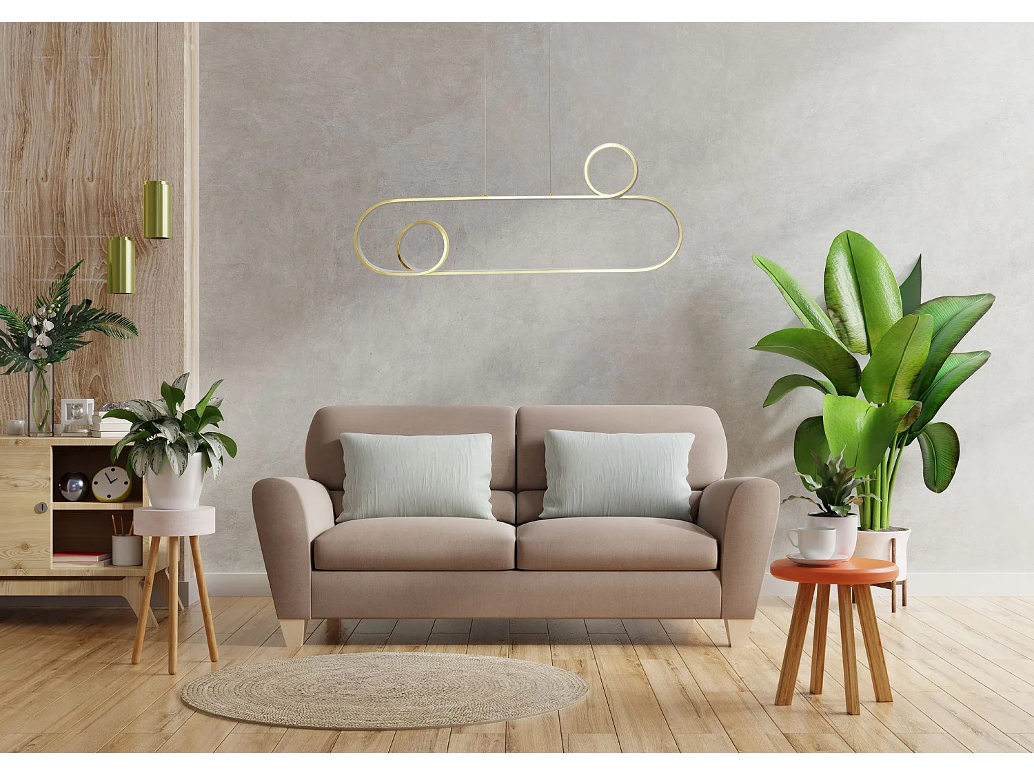 Lampe Suspendue Toolight Led App809-Cp Gold