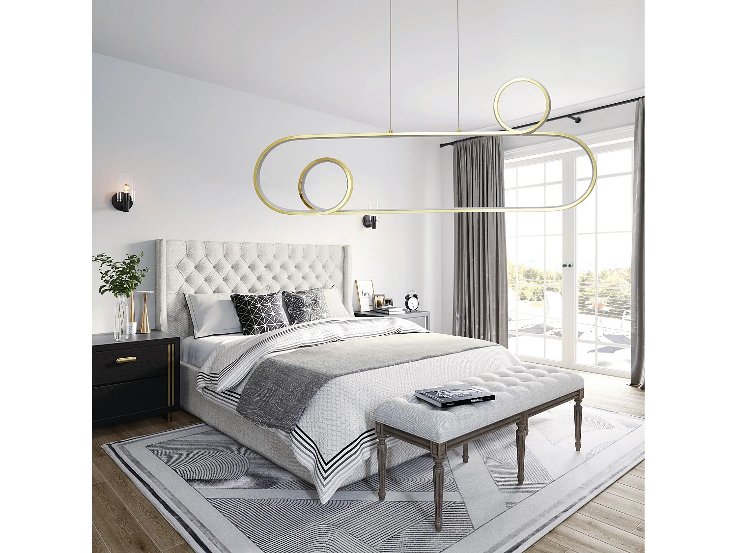 Lampe Suspendue Toolight Led App809-Cp Gold