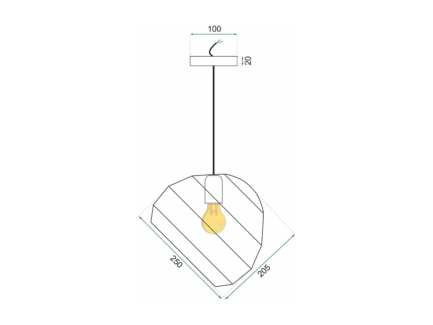 Lampe Suspendue Toolight App381-1Cp Black