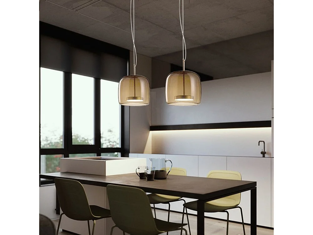 Lampe Suspendue Toolight App613-1Cp Amber Brown