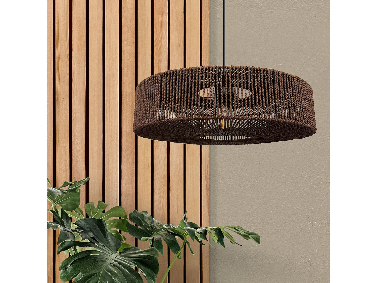 Lampe Suspendue Toolight App1295-1Cp Boho Brown