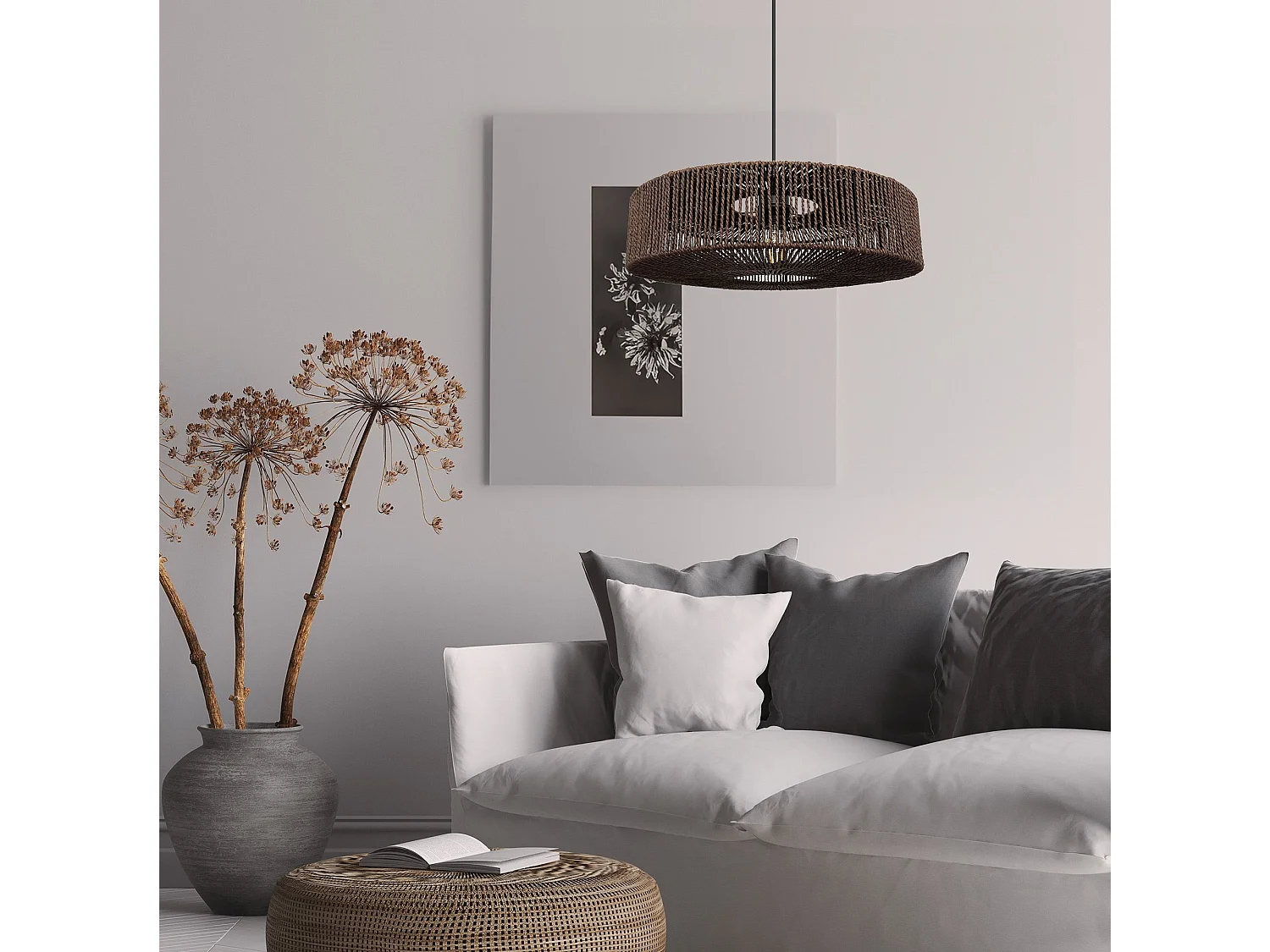 Lampe Suspendue Toolight App1295-1Cp Boho Brown