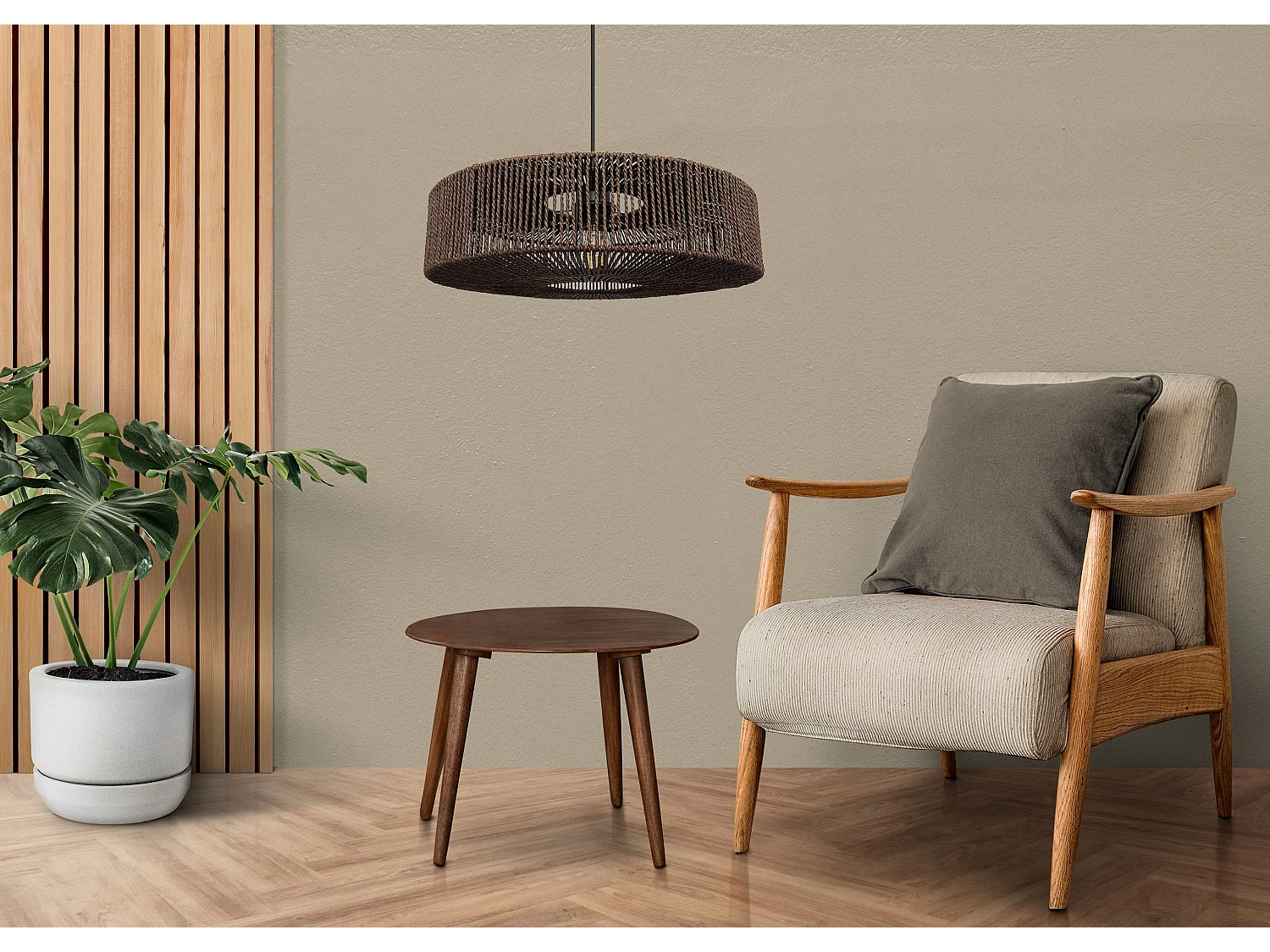 Lampe Suspendue Toolight App1295-1Cp Boho Brown