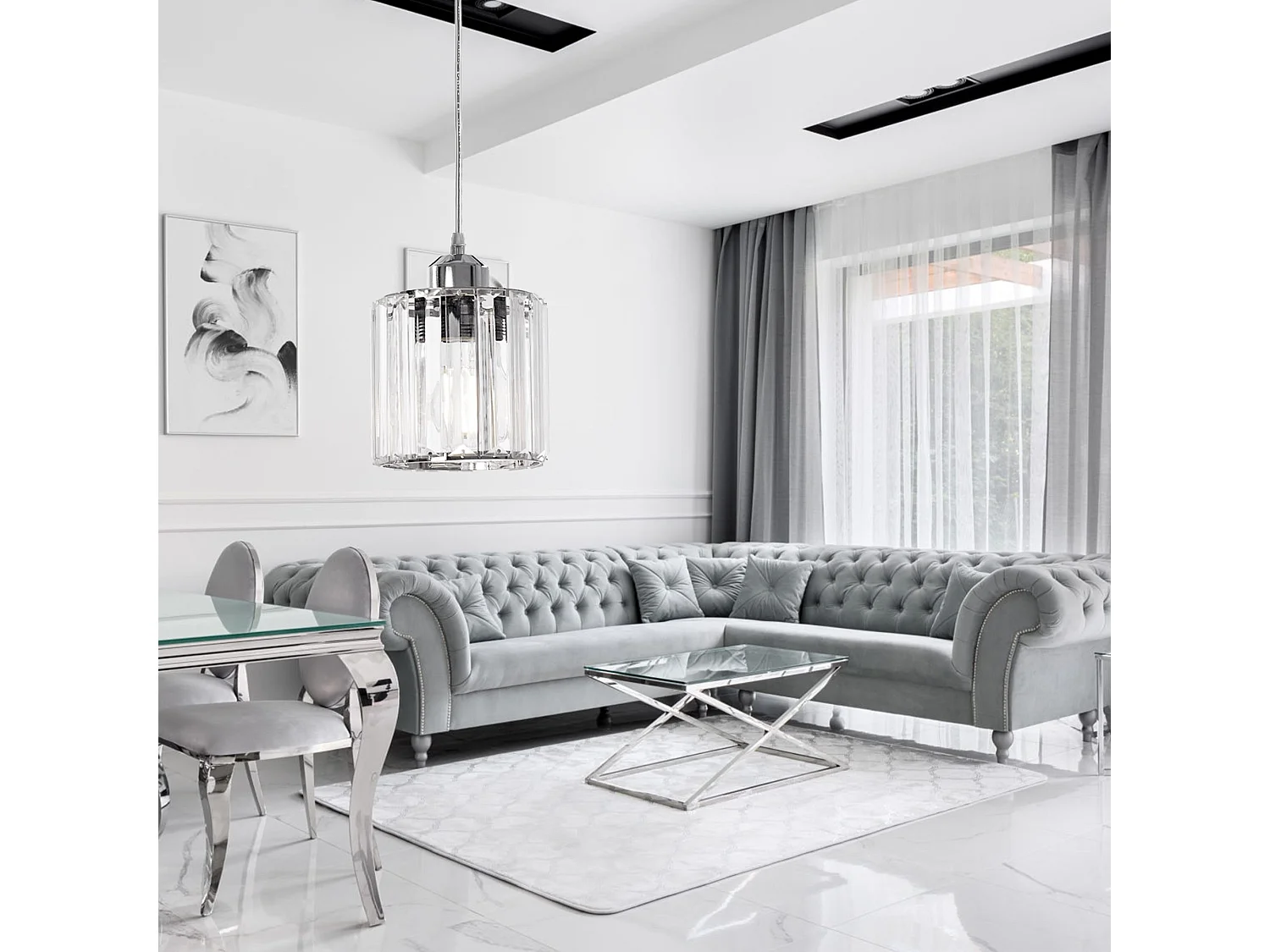 Lampe Suspendue Toolight App508-1Cp Chrome