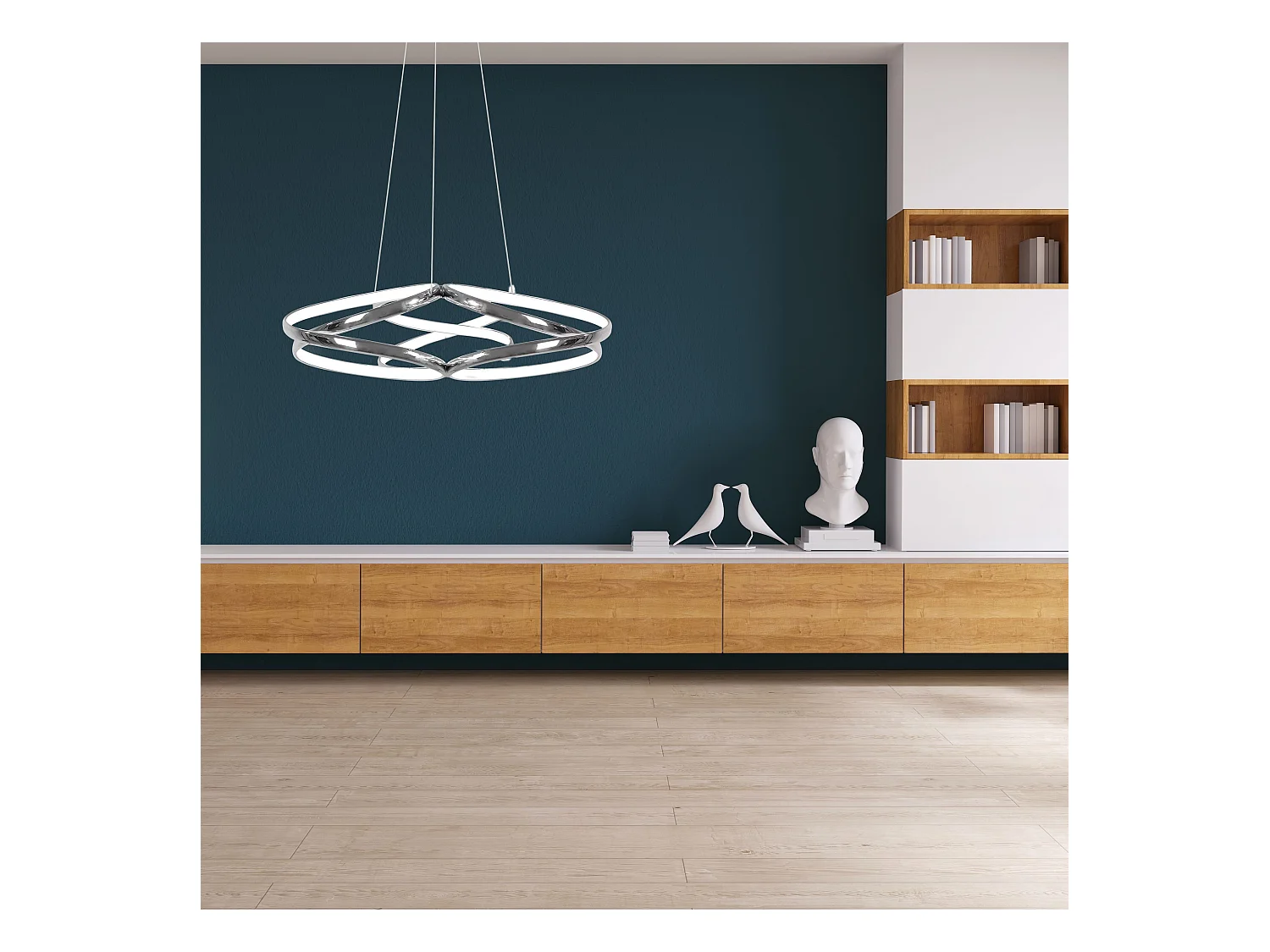 Lampe Suspendue Toolight Led App795-Cp Flat Chrome