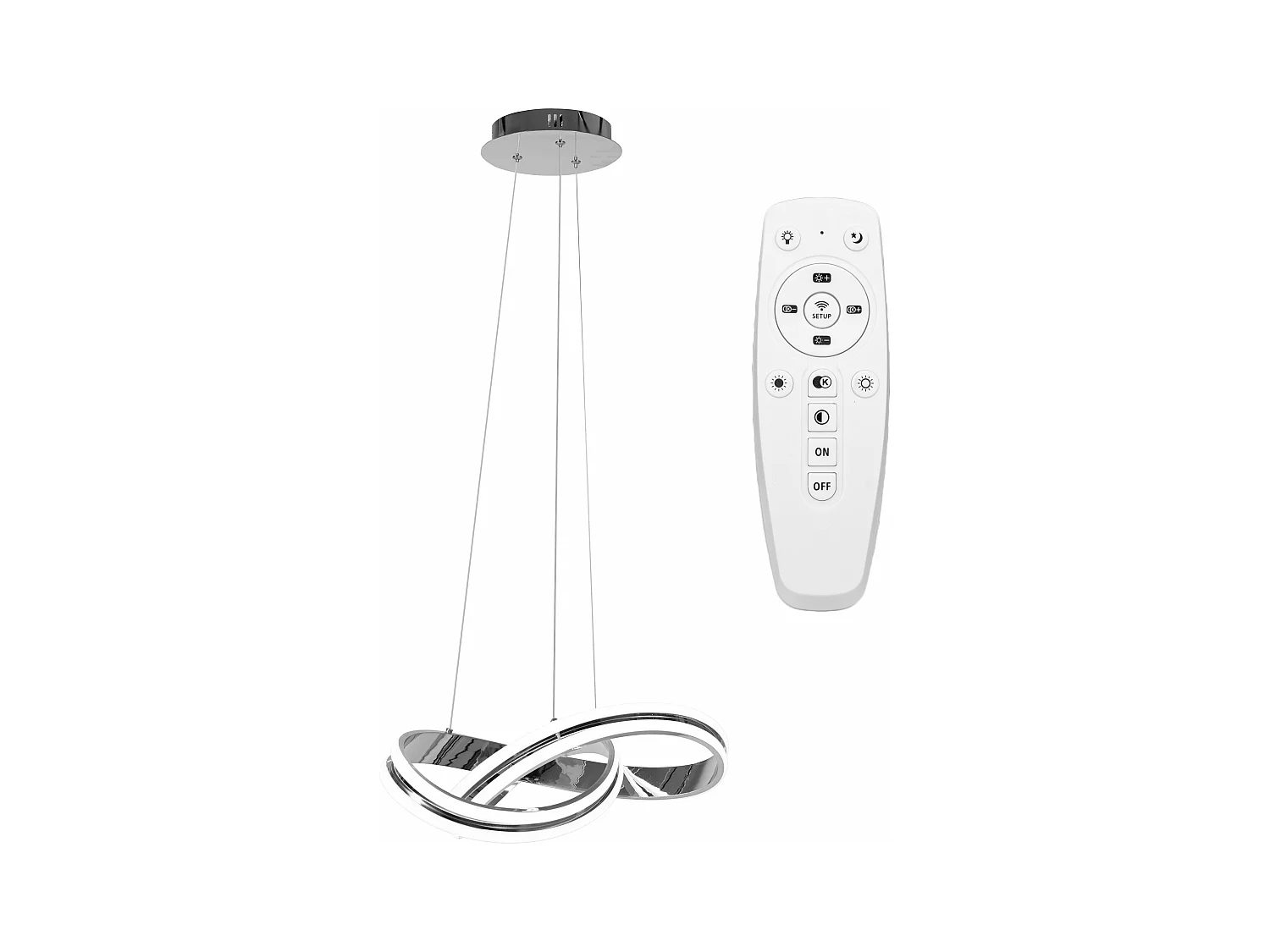 Lampe Suspendue Toolight Led App819-Cp Ring Chrome