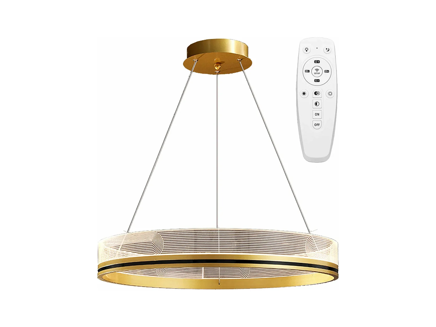 Lampe Suspendue Toolight App1190-Cp 60Cm Gold