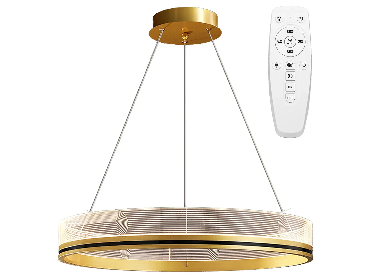 Lampe Suspendue Toolight App1190-Cp 60Cm Gold