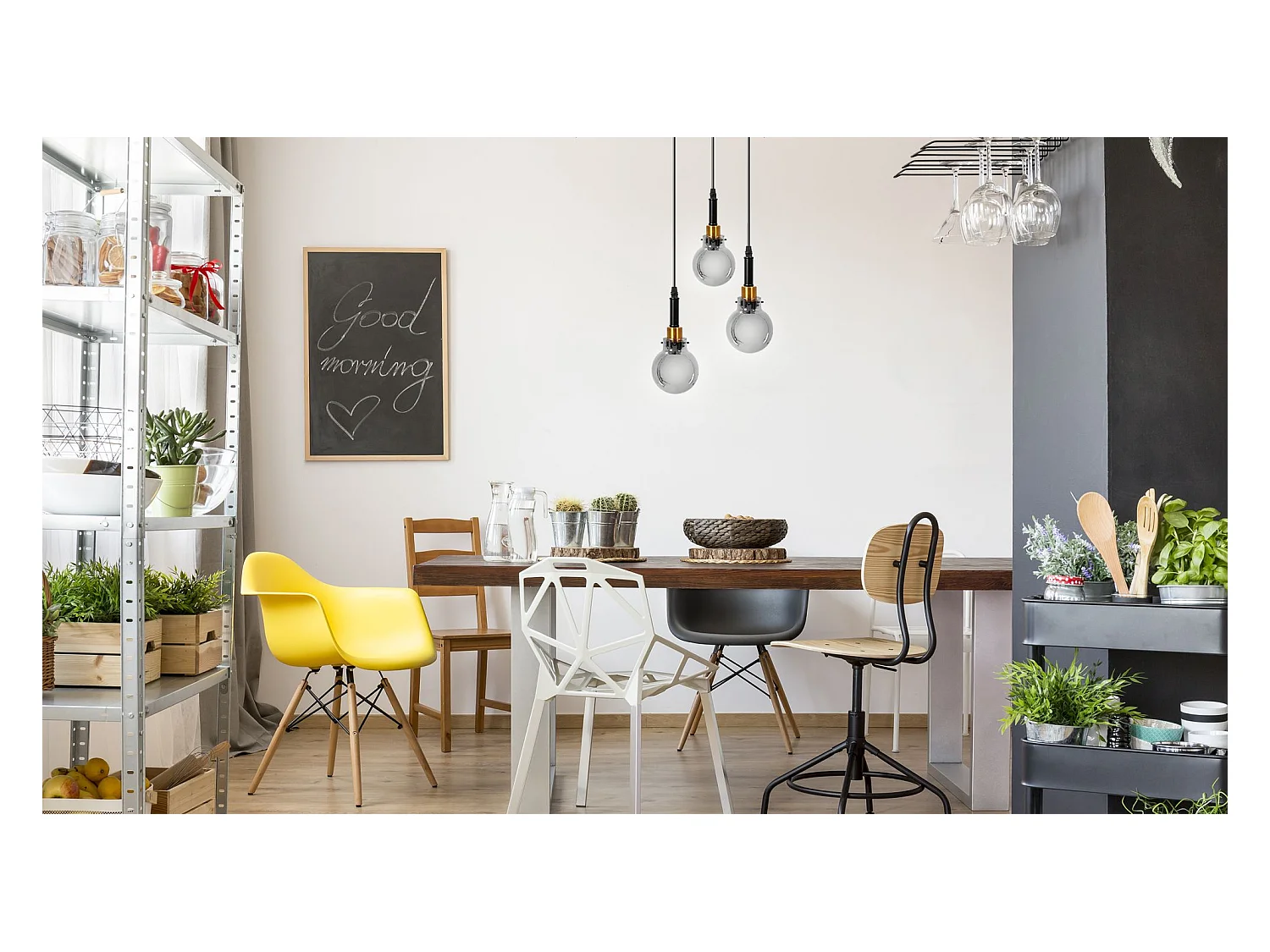 Lampe Suspendue Toolight App1125-3Cp Black Gold