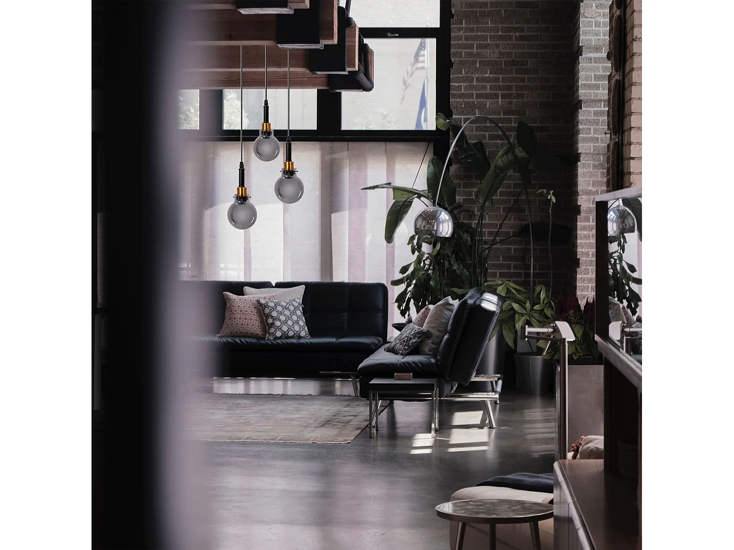 Lampe Suspendue Toolight App1125-3Cp Black Gold