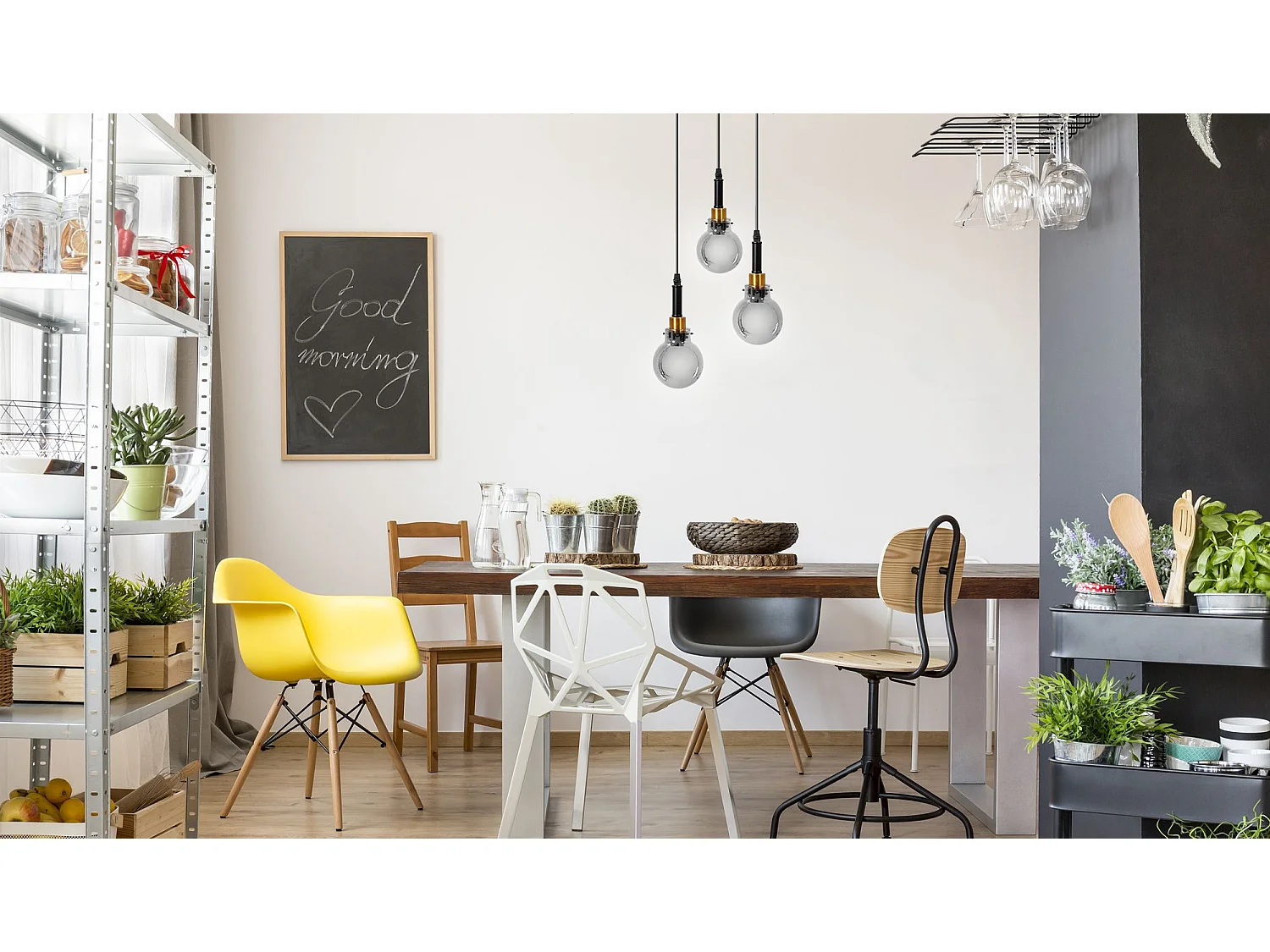 Lampe Suspendue Toolight App1125-3Cp Black Gold